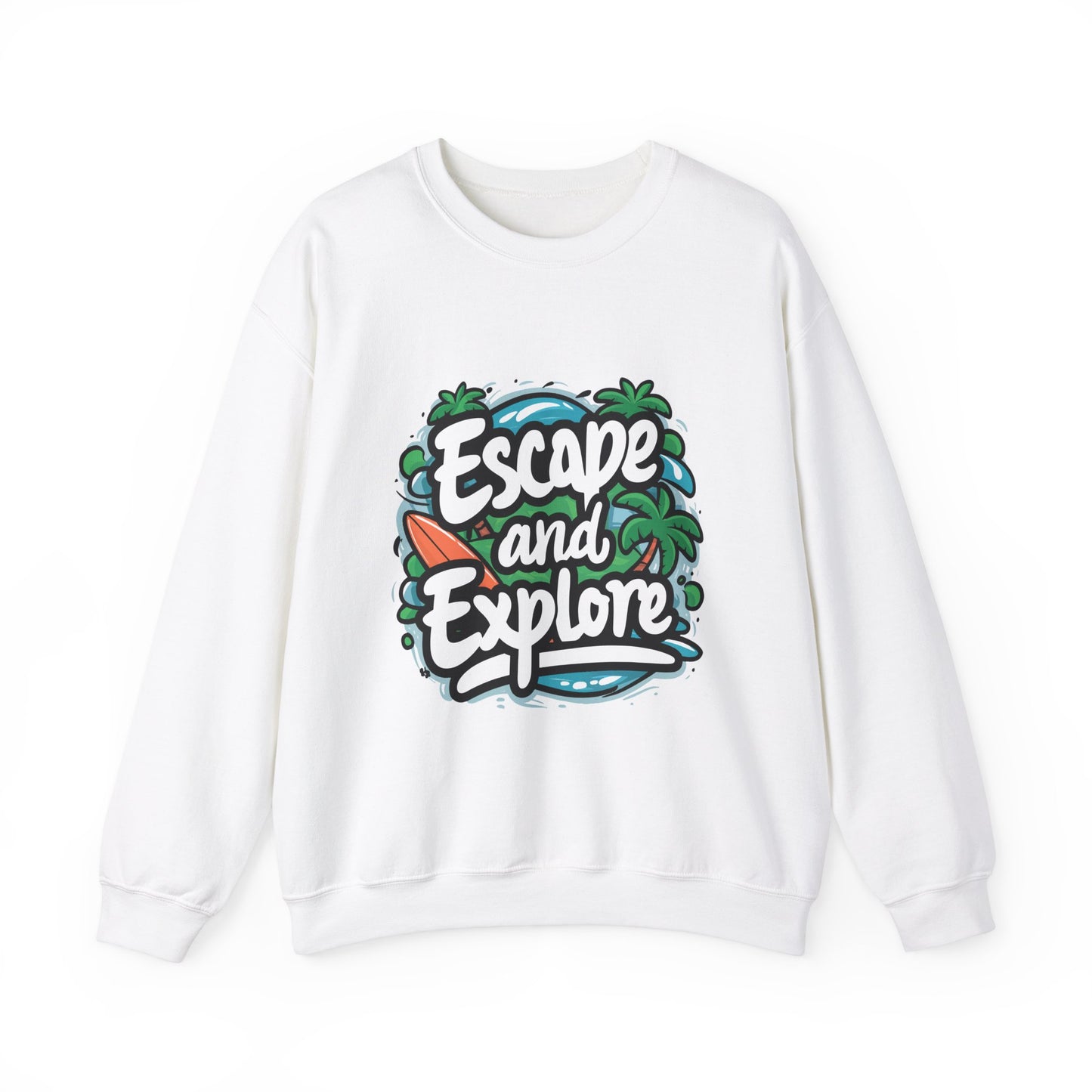 Escape and Explore Crewneck Sweatshirt - Unisex Heavy Blend™