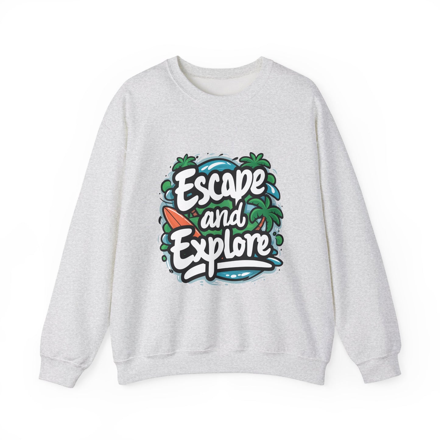 Escape and Explore Crewneck Sweatshirt - Unisex Heavy Blend™