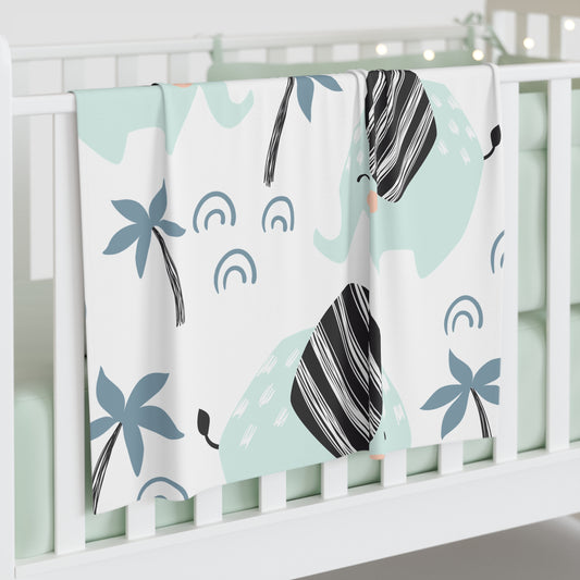 Cute Elephant Baby Swaddle Blanket - Soft & Cozy for Newborns
