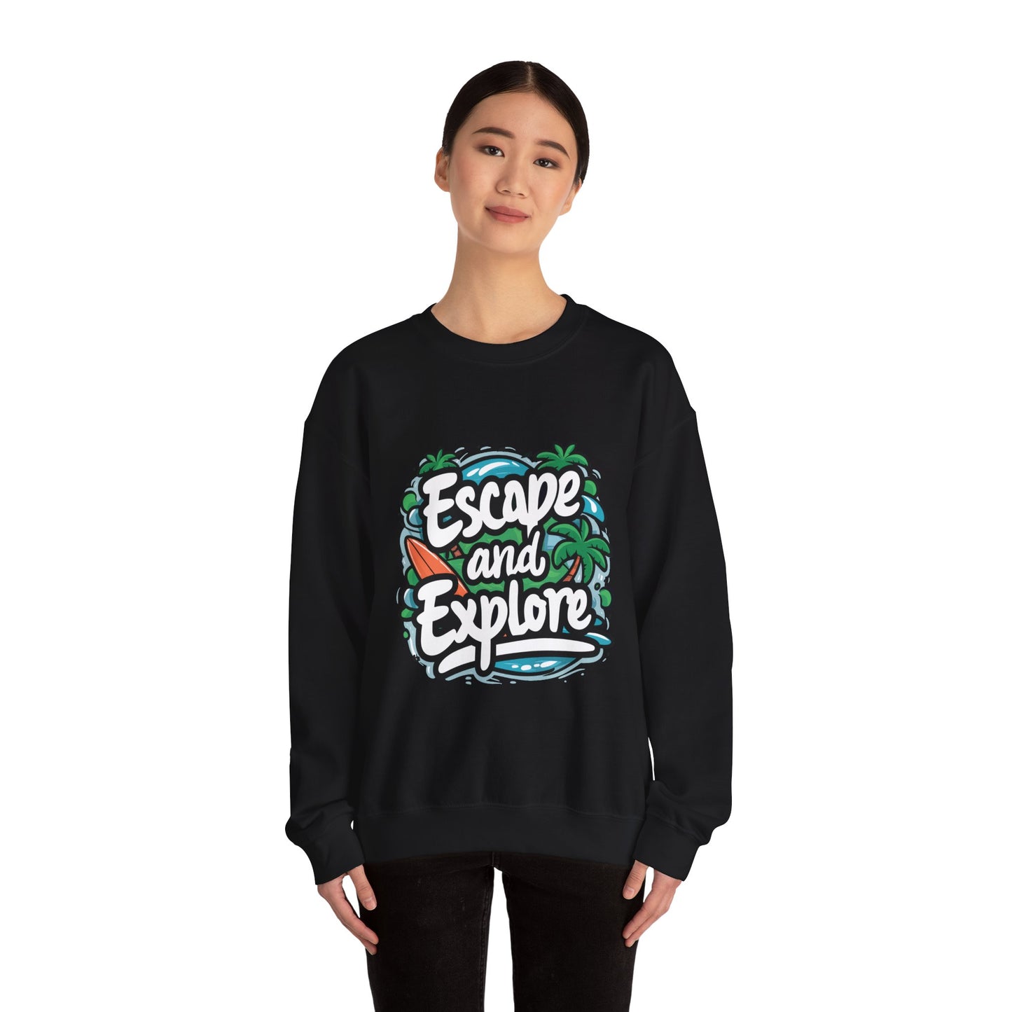 Escape and Explore Crewneck Sweatshirt - Unisex Heavy Blend™