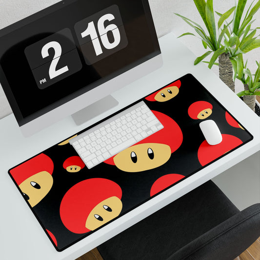 Fun Mushroom Desk Mat - Vibrant Gaming & Home Office Decor