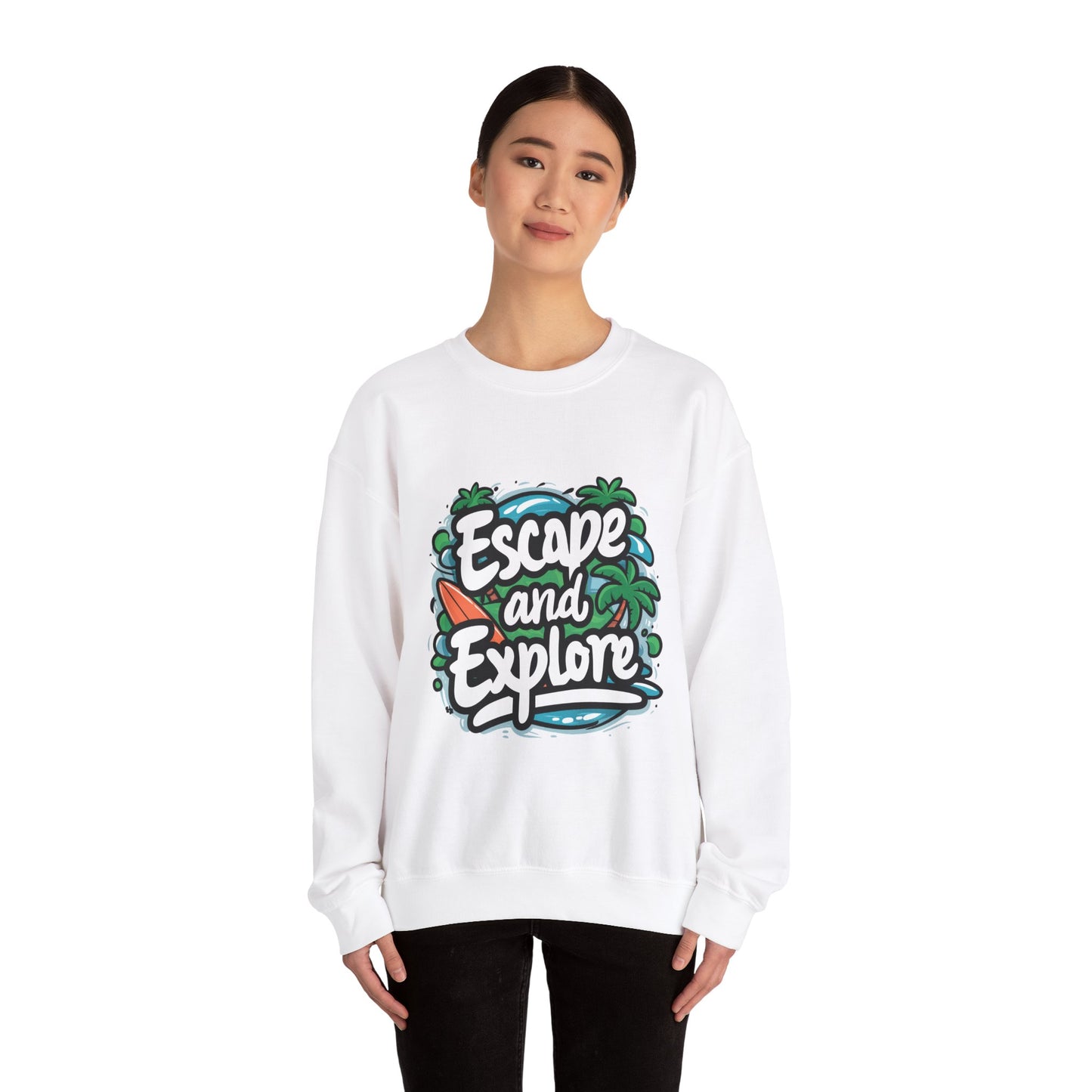 Escape and Explore Crewneck Sweatshirt - Unisex Heavy Blend™