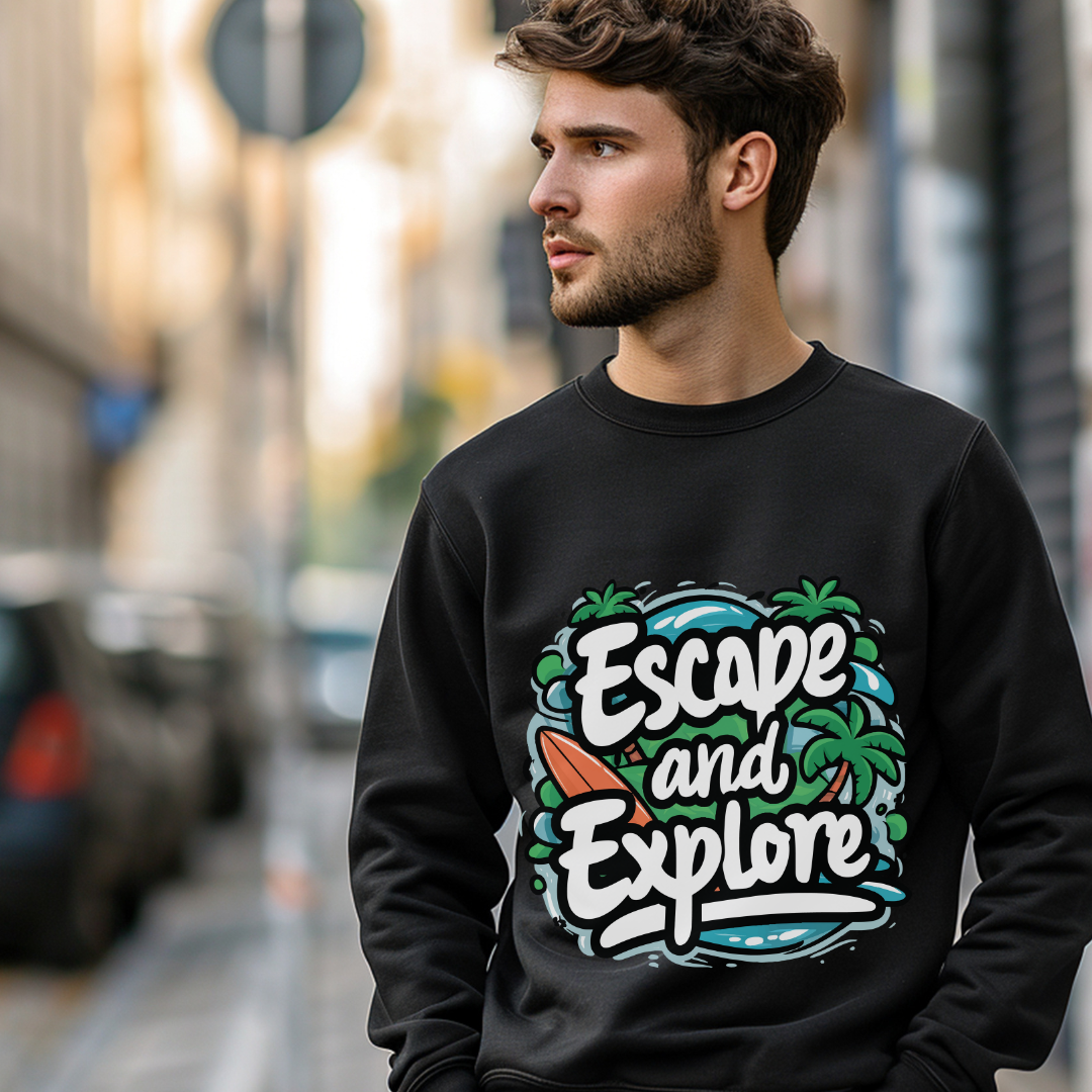 Escape and Explore Crewneck Sweatshirt - Unisex Heavy Blend™