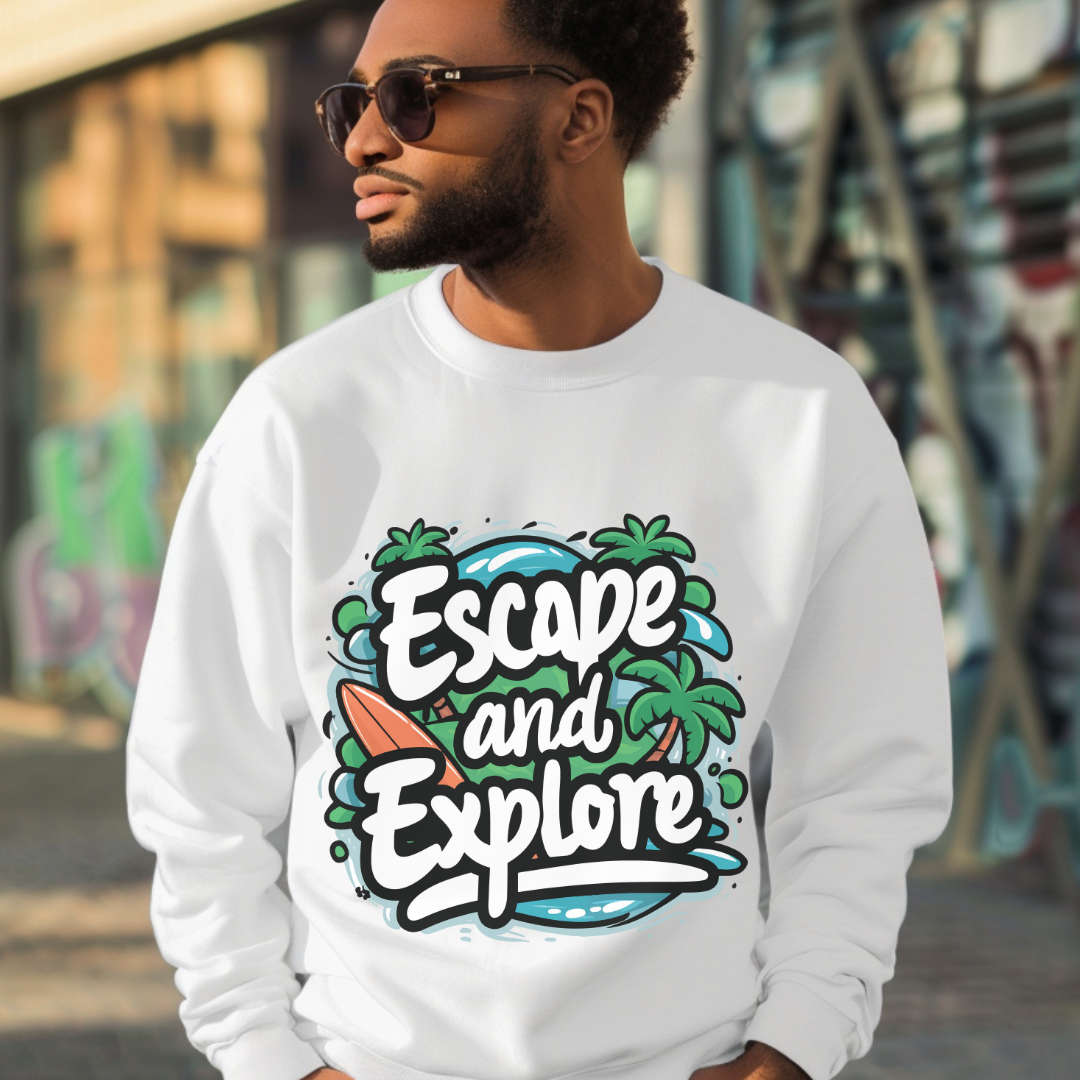 Escape and Explore Crewneck Sweatshirt - Unisex Heavy Blend™